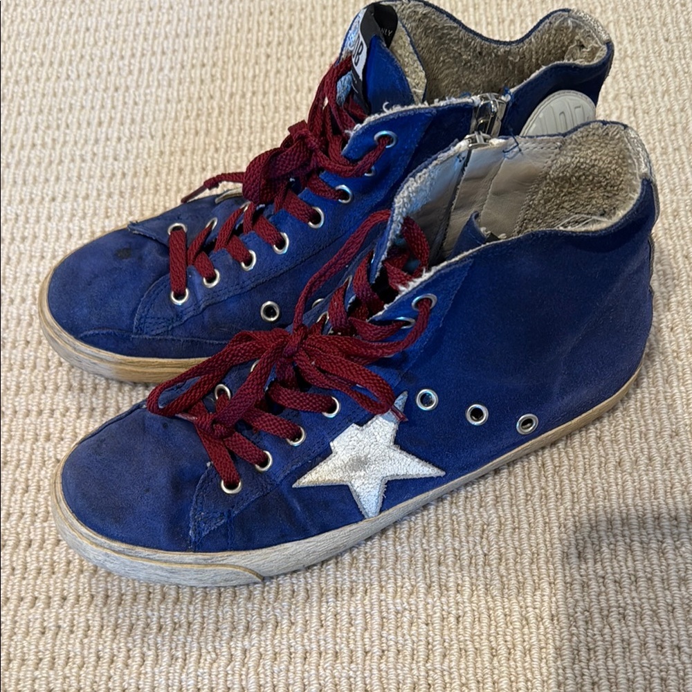 Golden Goose Blue and Red Women's Sneakers - Picture 4 of 7